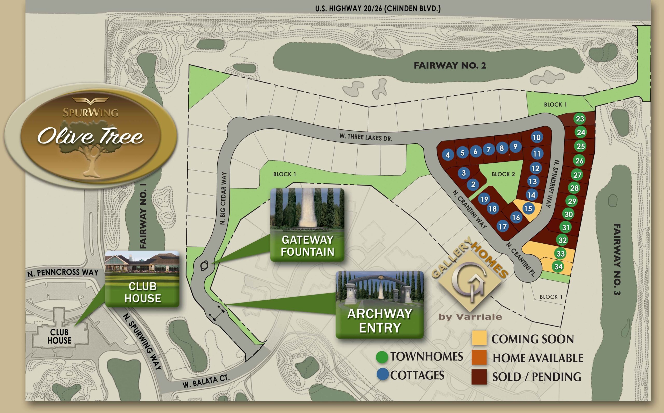 February 7, 2025 Gallery Homes by Varriale Olive Tree at Spurwing Plat Map